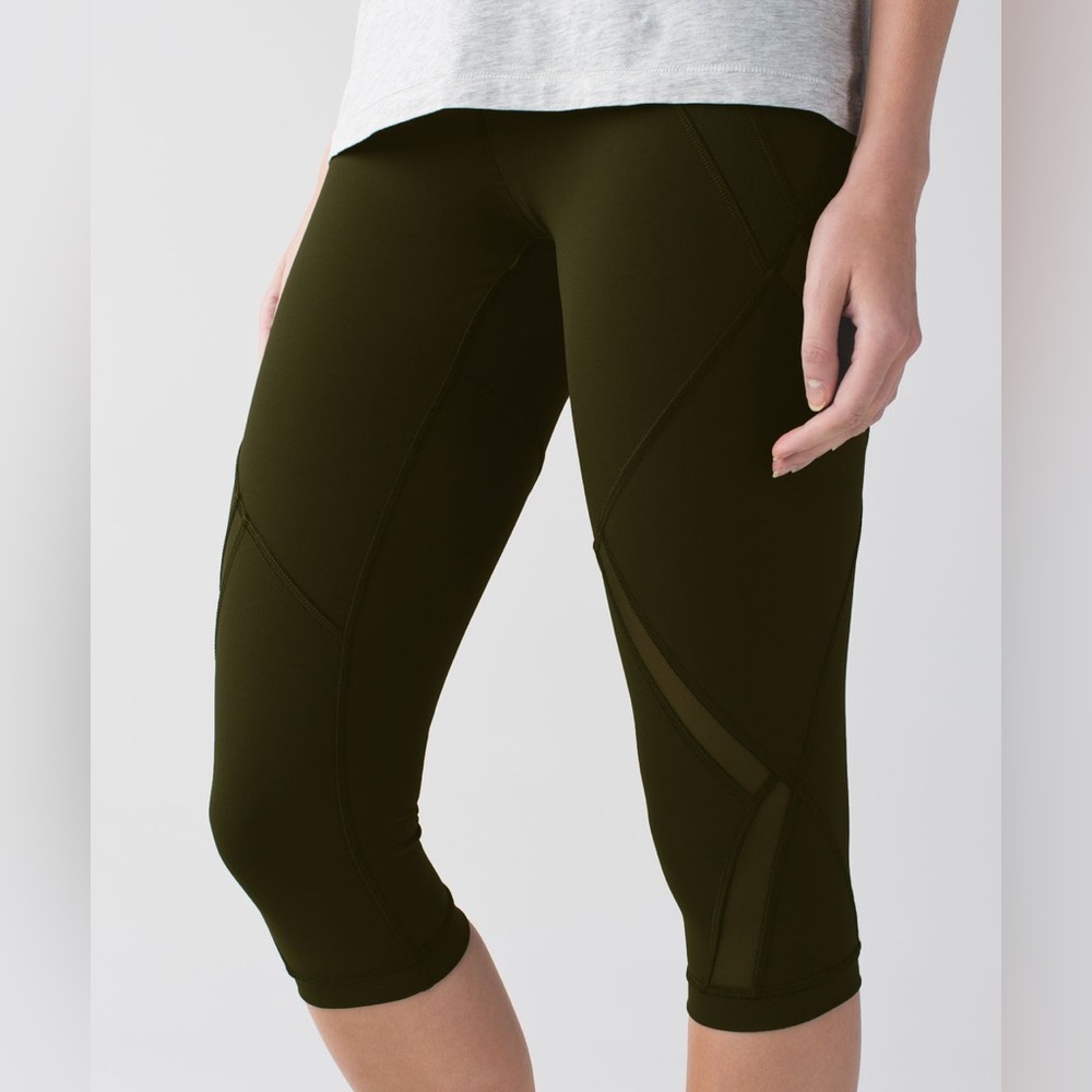 Lululemon Cool To Street cropped leggings dark green